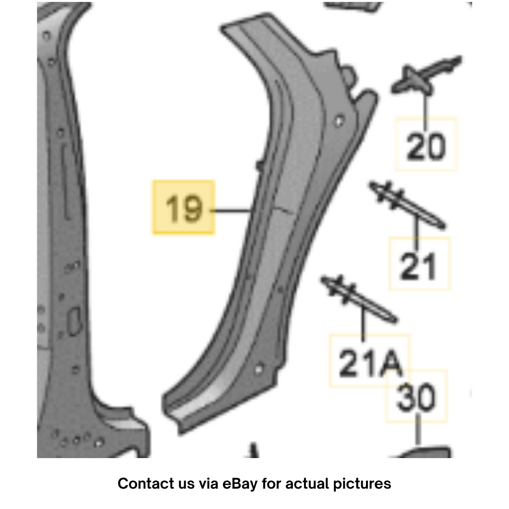 2012–2015 Audi A6 Left C-Pillar Reinforcement Used OEM 4G5809737