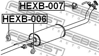 FEBEST 2007-2020 Honda Civic Exhaust Pipe Support HEXB-007