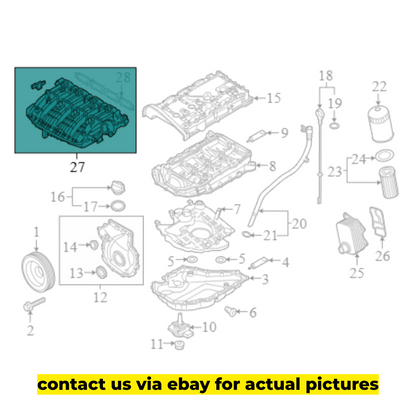 2014 Volkswagen Jetta Engine Intake Manifold Used OEM 06L133201FB