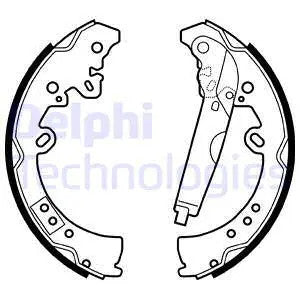 DELPHI 2005-2015 Toyota Hilux Brake Shoe Set LS2039
