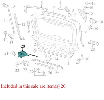 2011 Porsche Panamera S Rear Liftgate Lock Latch Used OEM 97051205305