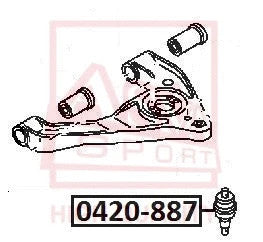 Febest Ball Joint Front Lower Arm 0420-887