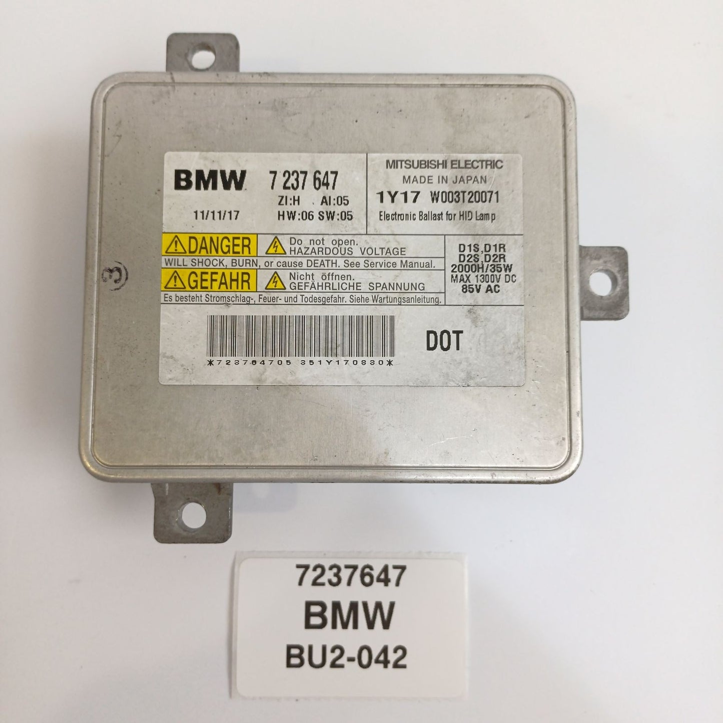 2008-2012 BMW F03 XENON HID BALLAST CONTROL MODULE 7237647