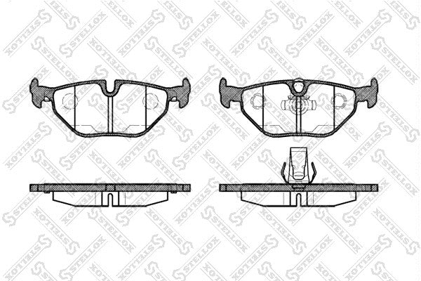STELLOX 1997-2003 BMW 525i Rear Disc Brake Pad Set 1163395