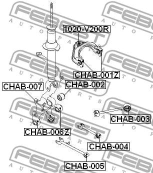FEBEST 2004-2006 Chevrolet Epica Rear Trailing Rod Bushing CHAB-003