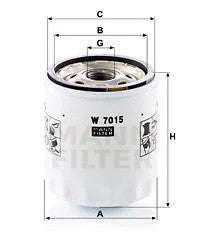 MANN-FILTER 2012-2017 Land Rover Range Rover Evoque Oil Filter W7015