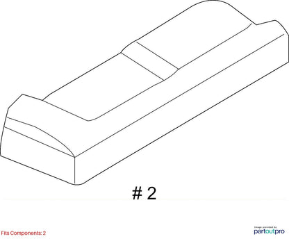2010–2012 AUDI A4 A6 VW 2-PIN FLAT CONTACT HOUSING CONNECTOR USED OEM 4B0971832