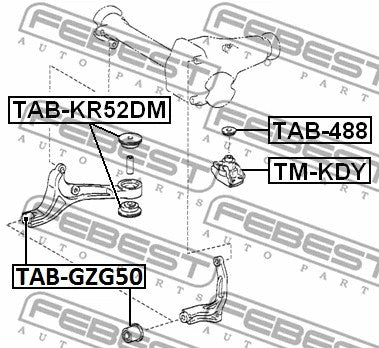 FEBEST 2006-2011 Toyota Hiace Front Differential Mount TAB-488