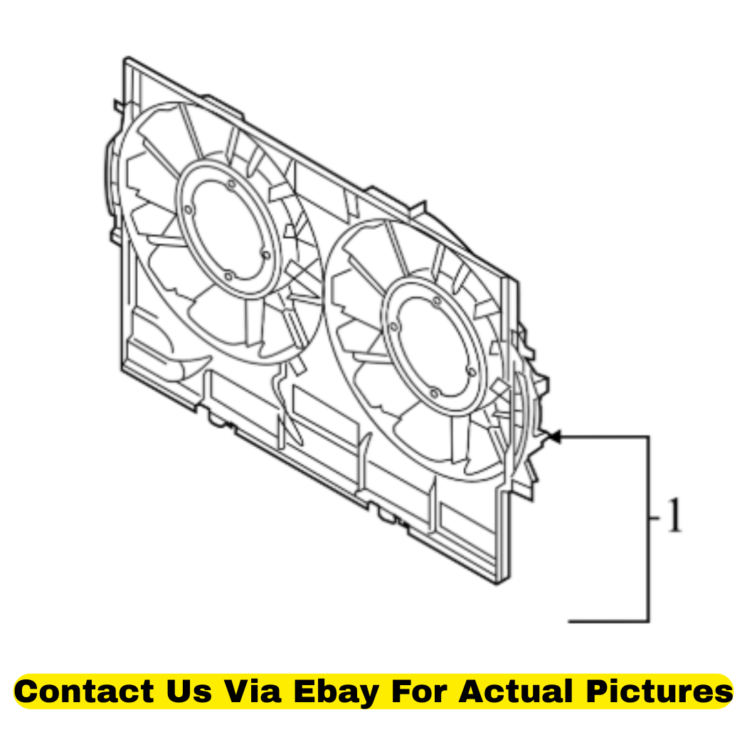 2016 Audi A6 Quattro Engine Cooling Fan Shroud Used OEM 4H0121207B
