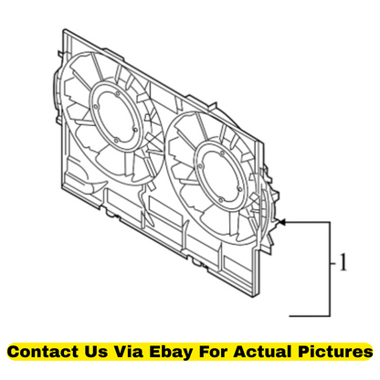2016 Audi A6 Quattro Engine Cooling Fan Shroud Used OEM 4H0121207B