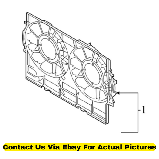 2016 Audi A6 Quattro Engine Cooling Fan Shroud Used OEM 4H0121207B