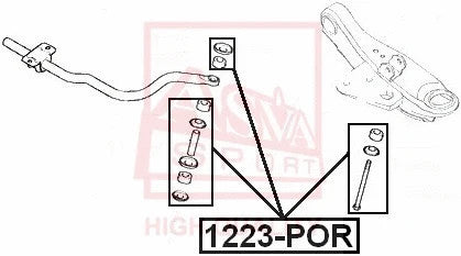 FEBEST 2003-2006 Kia Sorento Front Stabilizer Link 1223-POR
