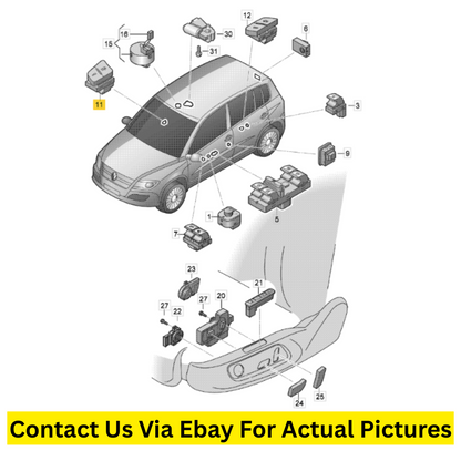 2017 Volkswagen Tiguan Window & Central Locking Switch Set Used OEM 1K4959857C
