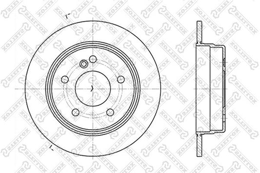 STELLOX MERCEDES-BENZ Brake disc - 2024233012