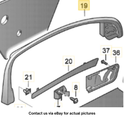 2012 Audi A4 Left Front Door Window Frame Trim Used OEM 8K0867609