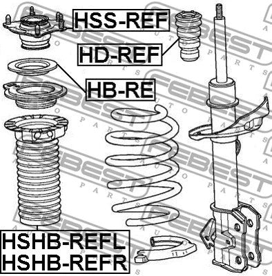 FEBEST 2007-2017 Acura RDX Front Right Shock Absorber Boot HSHB-REFR