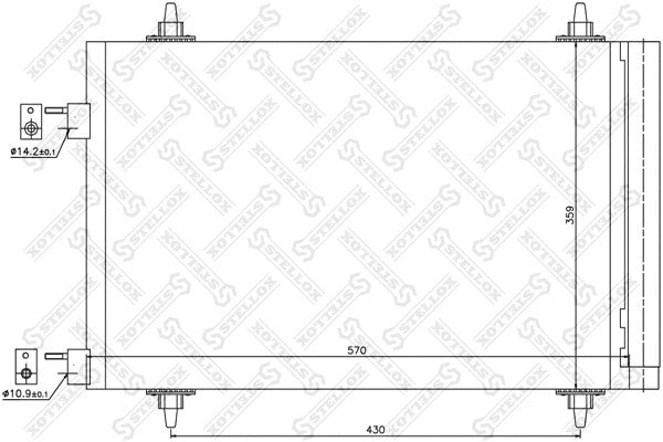 STELLOX MORGAN Air conditioning condenser - 6455CY