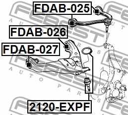 FEBEST 2006-2015 Ford Expedition Front Upper Control Arm Bushing FDAB-025