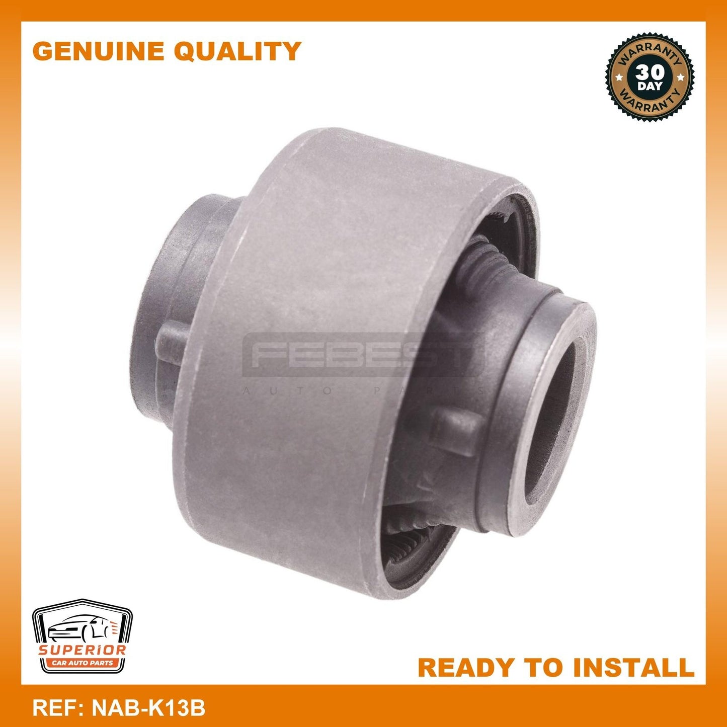 Febest 2015-2016 Nissan Micra Rear Bushing Front Control Arm NAB-K13B