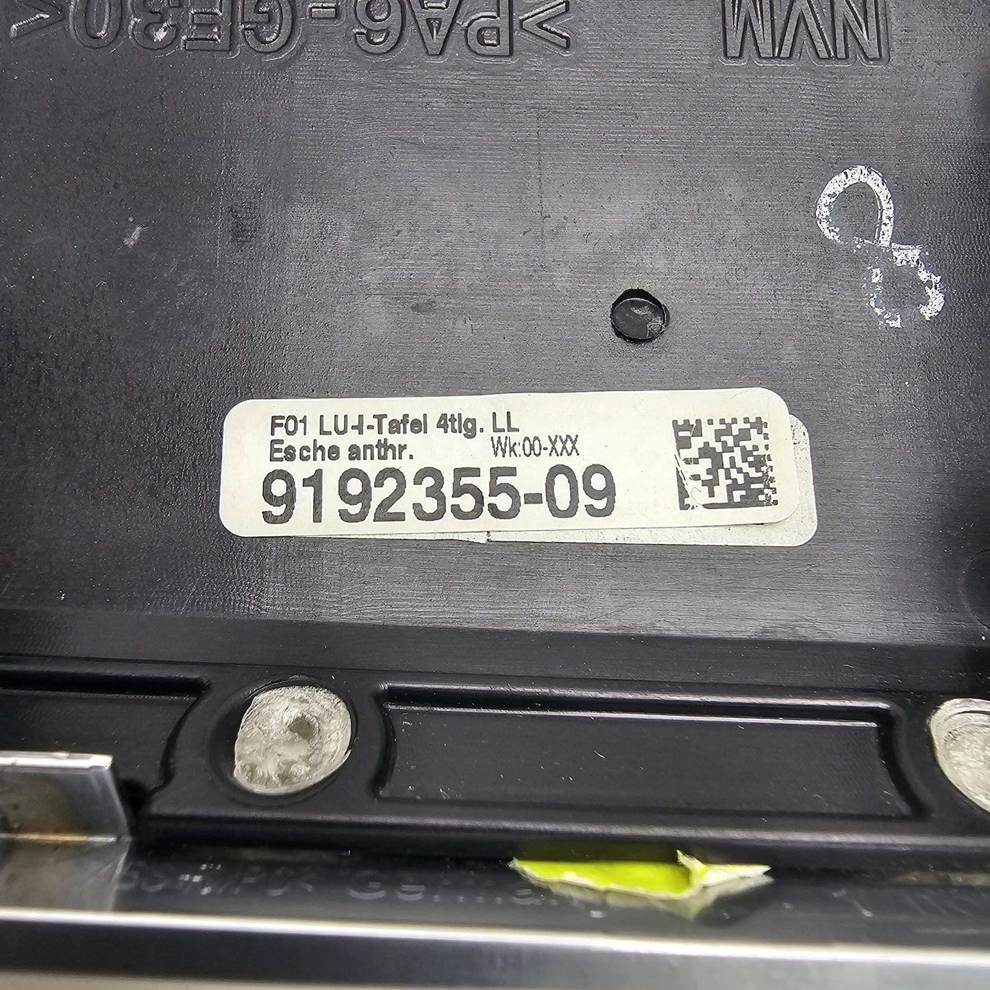 2009-2012 BMW 7 Headlight Switch Trim 9192355