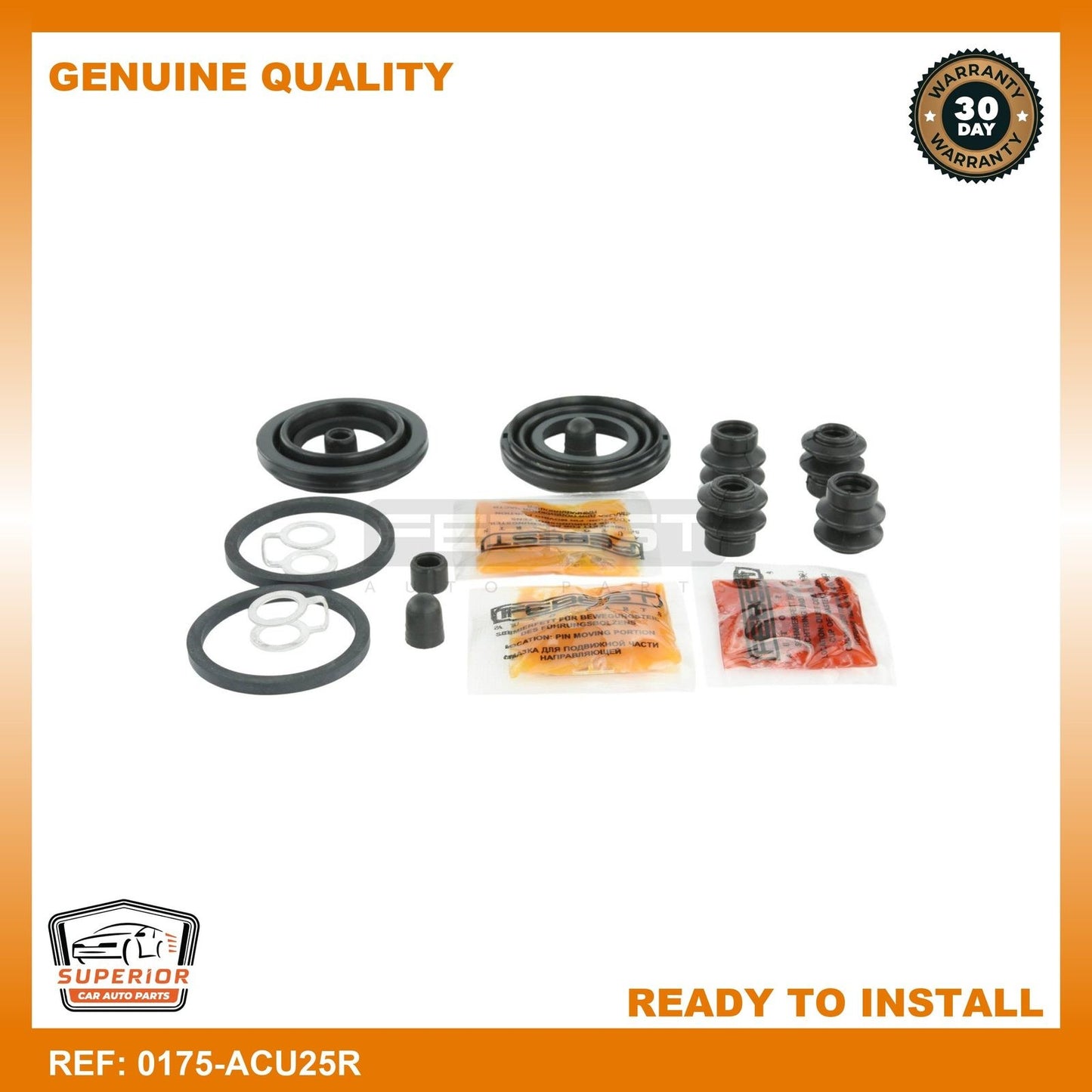 FEBEST 2001-2007 Toyota Highlander Brake Caliper Repair Kit 0175-ACU25R