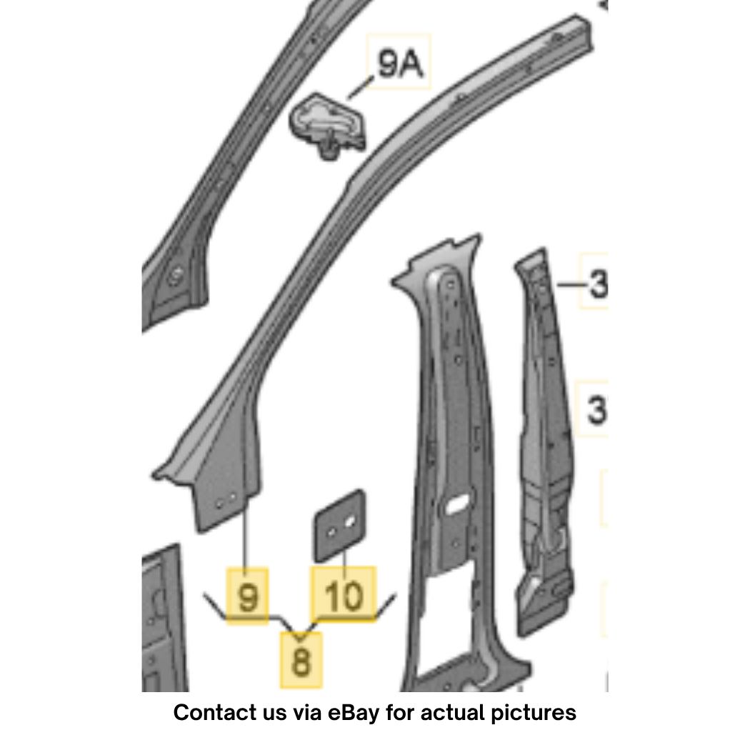 2012–2015 Audi A6 Left Outer A-Pillar Trim Used OEM 4G5809201