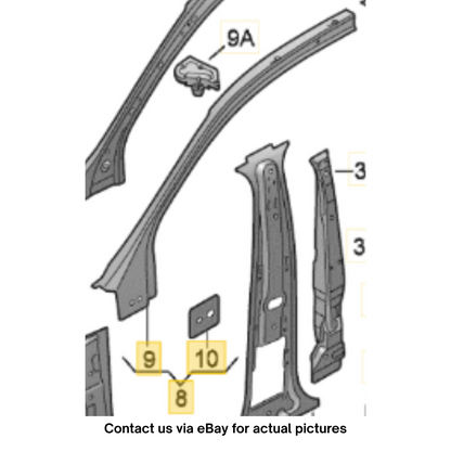 2012–2015 Audi A6 Left Outer A-Pillar Trim Used OEM 4G5809201