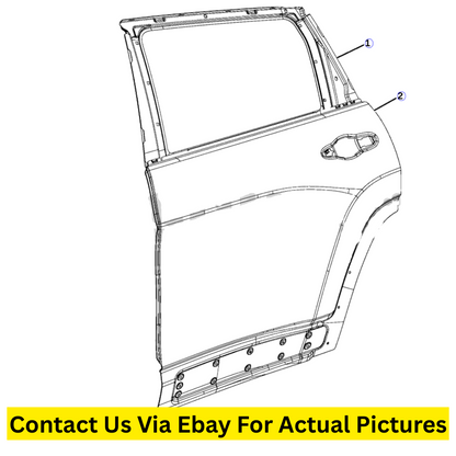 Jeep Cherokee Rear Left Door Used OEM 68110161AB