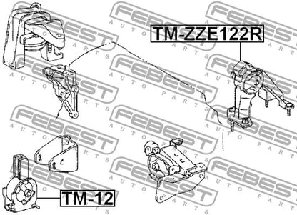 FEBEST 2001-2008 Toyota Corolla Rear Engine Mount TM-ZZE122R