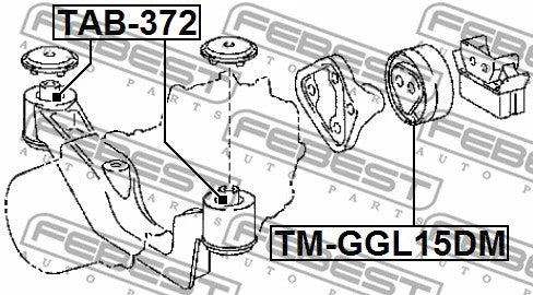 FEBEST TOYOTA, LEXUS REAR DIFFERENTIAL MOUNT - TM-GGL15DM
