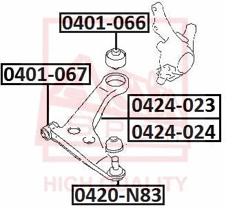Febest Ball Joint Front Lower Arm 0420-N83