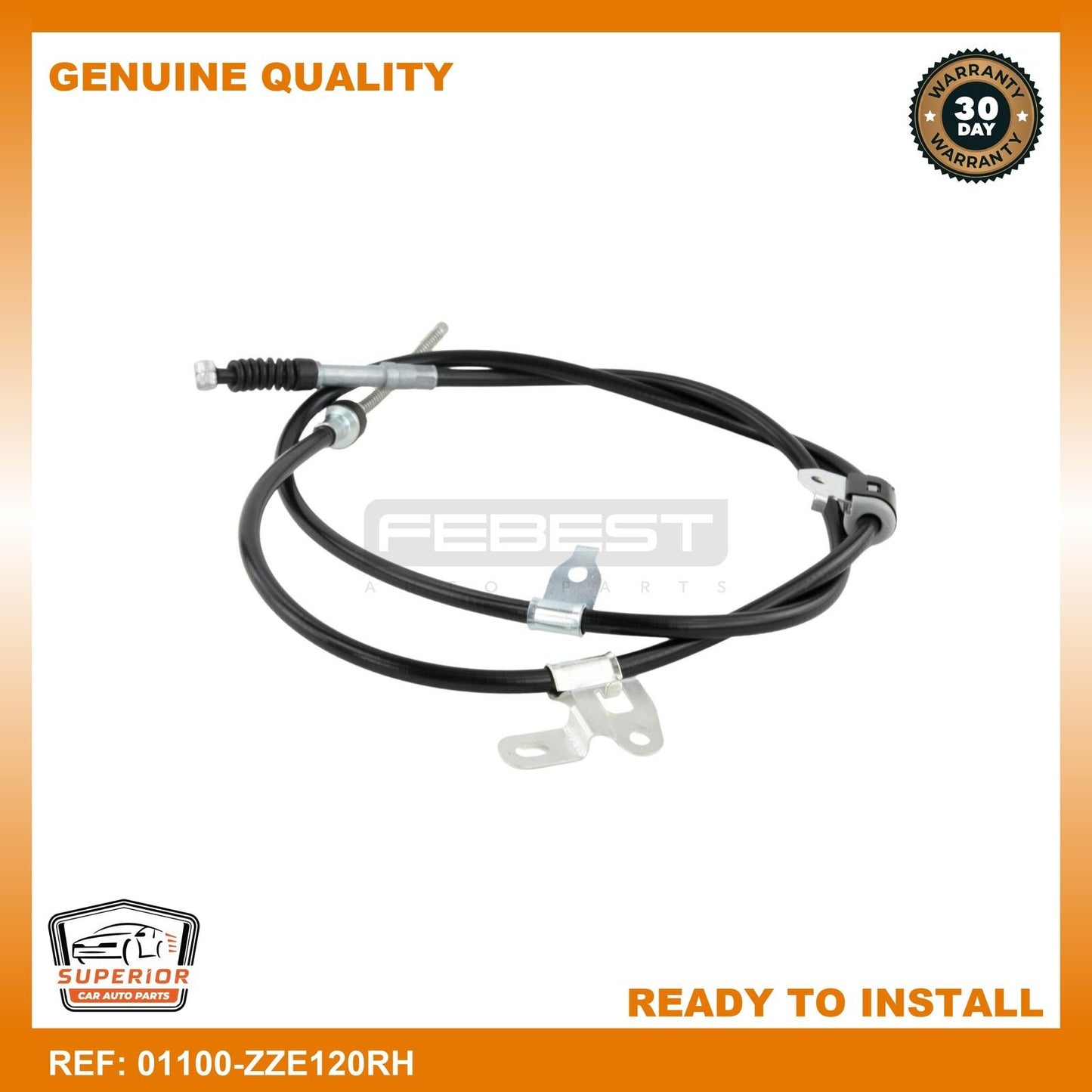 Febest Parking Brake Cable 01100-ZZE120RH