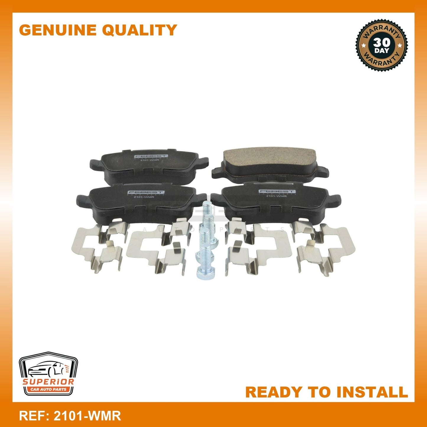 FEBEST FORD Pad Kit, Disc Brake, Rear 2101-WMR