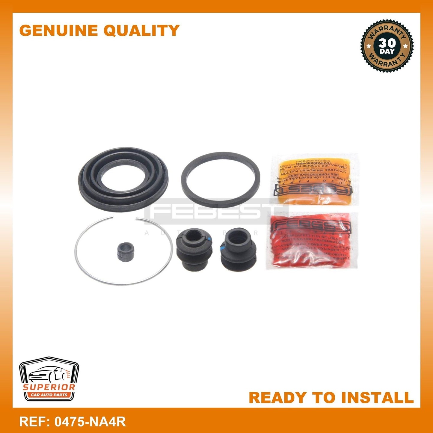 FEBEST 2011-2014 Chrysler 200 Rear Brake Caliper Repair Kit 0475-NA4R