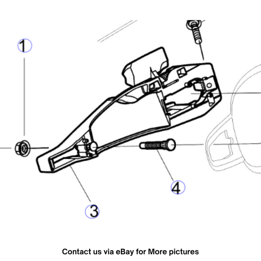 2009 Chevrolet Lumina S Front left Door Handle Housing OEM 92205980