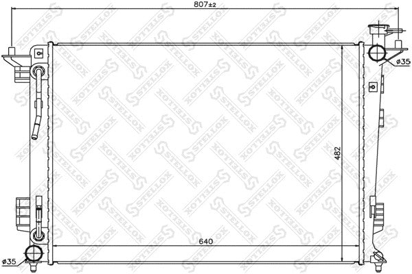 STELLOX 2010-2015 Hyundai Tucson Radiator Assembly 25310-2S510