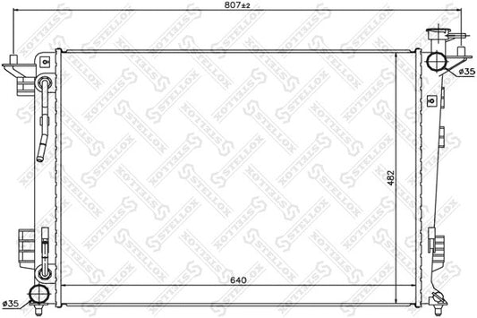 STELLOX 2010-2015 Hyundai Tucson Radiator Assembly 25310-2S510