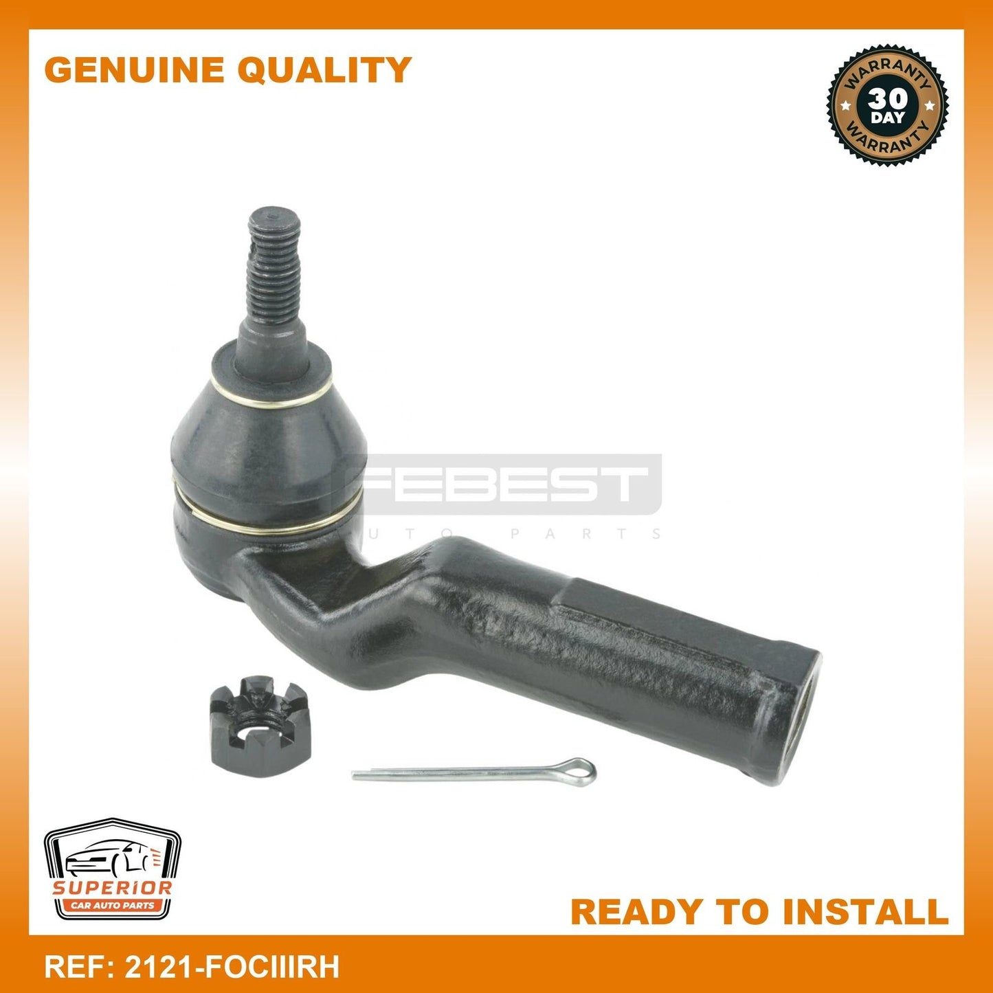 FEBEST 2011-2016 Ford Focus Steering Tie Rod End Right 2121-FOCIIIRH