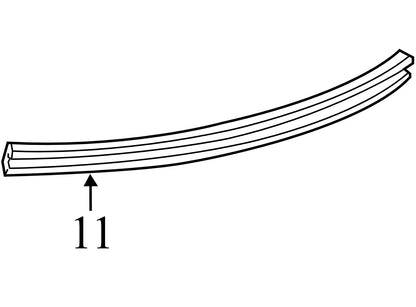 2015 Jeep Grand Cherokee Rear Bumper Impact Bar Used OEM 4578827AL