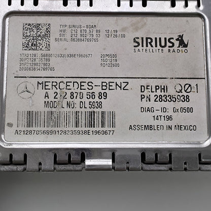2015 Mercedes-Benz GLA SIRIUS SATELLITE RADIO RECEIVER A2128705689