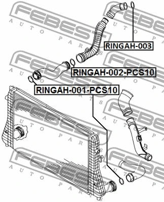 FEBEST 2011-2018 Audi A1 Air Intake Hose Seal RINGAH-002-PCS10