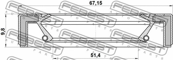FEBEST SSANGYONG Wheel Hub Seal 95GAY-53671010X