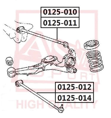Febest 1996-2000 Toyota RAV4 Rear Lower Left Link With Ball Joint 0125-014