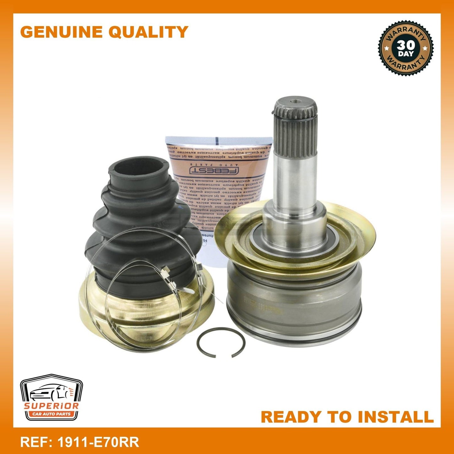 FEBEST 2006-2018 BMW X5 Rear Inner CV Joint 1911-E70RR