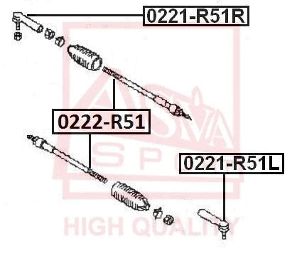 Febest 2004 Nissan Frontier Steering Tie Rod 0222-R51