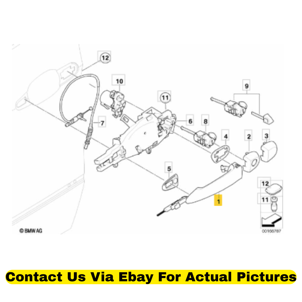 2012 BMW X6 Front Right Outside Door Handle Used OEM 51215A8E2A2