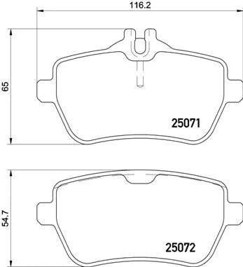 BREMBO Mercedes-Benz Brake Pad Set P50117