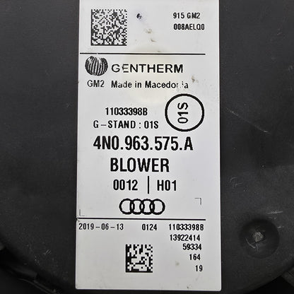 2019-2024 Audi Q8 Temperature Controlled Seat Blower Motor 4N0963575A