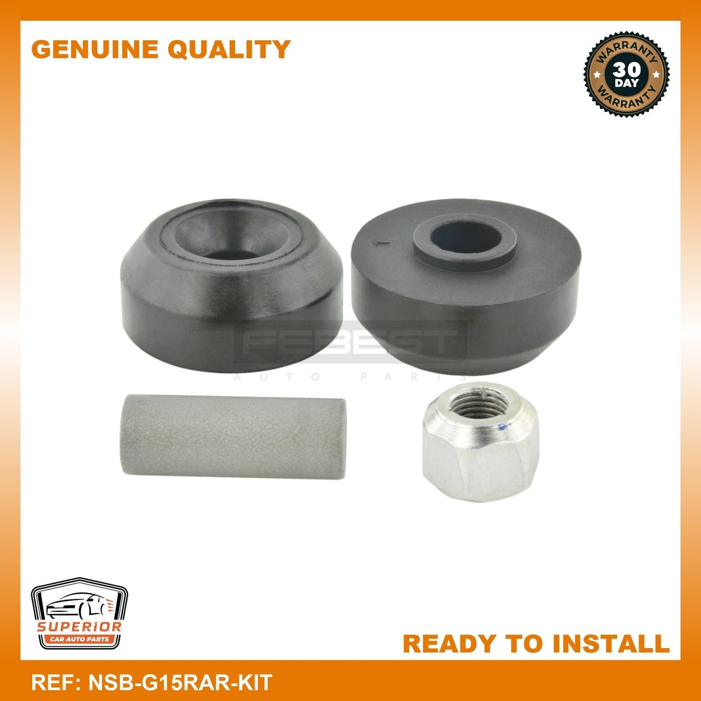 FEBEST NISSAN Rear Shock Absorber Bushing Kit NSB-G15RAR-KIT