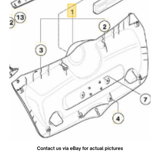 2007–2015 Mini Cooper Lower Tail-Lid Trim Panel OEM 51497148904